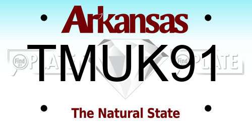 TMUK91 Arkansas License Plate