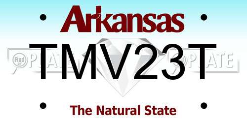 TMV23T Arkansas License Plate