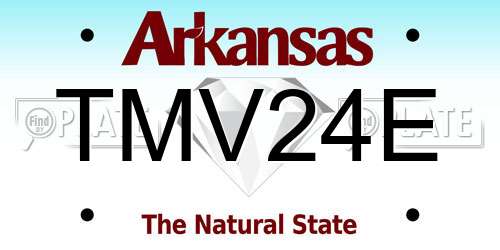 TMV24E Arkansas License Plate