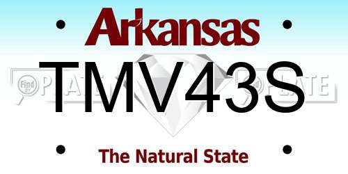 TMV43S Arkansas License Plate