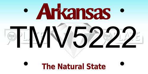 TMV5222 Arkansas License Plate
