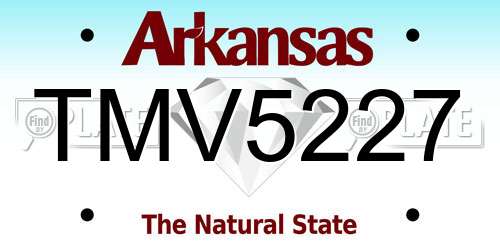 TMV5227 Arkansas License Plate