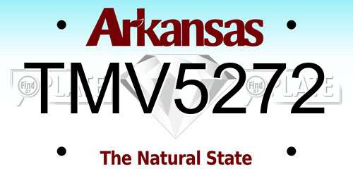 TMV5272 Arkansas License Plate