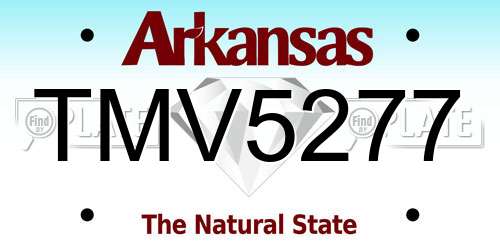TMV5277 Arkansas License Plate