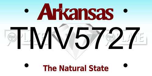 TMV5727 Arkansas License Plate