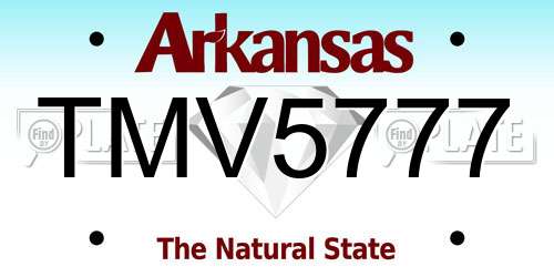 TMV5777 Arkansas License Plate
