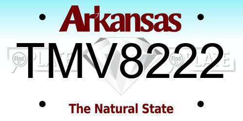 TMV8222 Arkansas License Plate