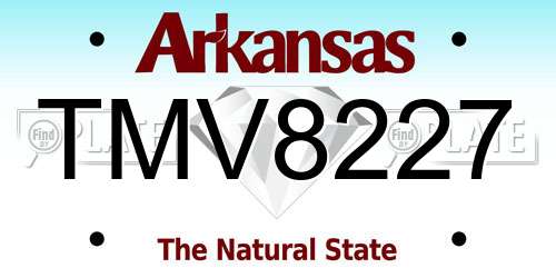 TMV8227 Arkansas License Plate
