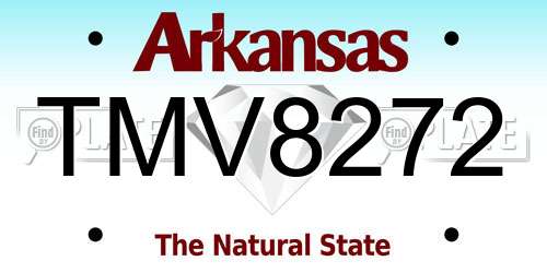 TMV8272 Arkansas License Plate