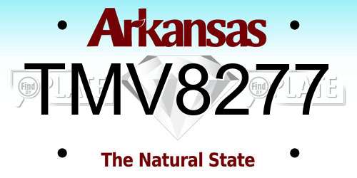 TMV8277 Arkansas License Plate