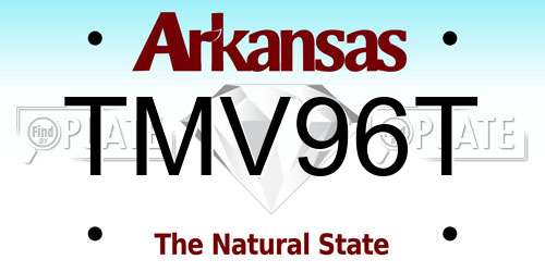 TMV96T Arkansas License Plate