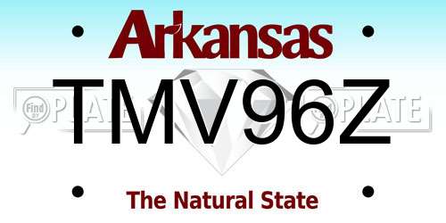 TMV96Z Arkansas License Plate