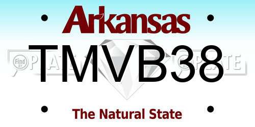 TMVB38 Arkansas License Plate