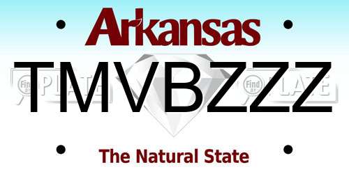TMVBZZZ Arkansas License Plate