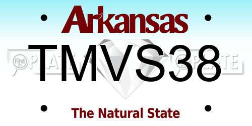 TMVS38 Arkansas License Plate