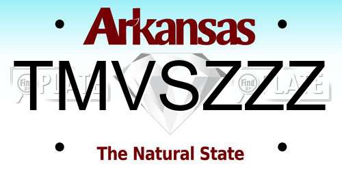 TMVSZZZ Arkansas License Plate