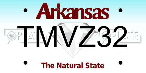 TMVZ32 Arkansas License Plate
