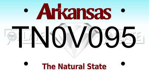 TN0V095 Arkansas License Plate