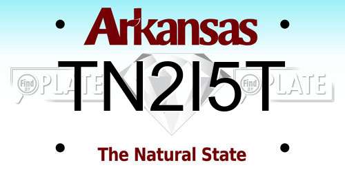 TN2I5T Arkansas License Plate