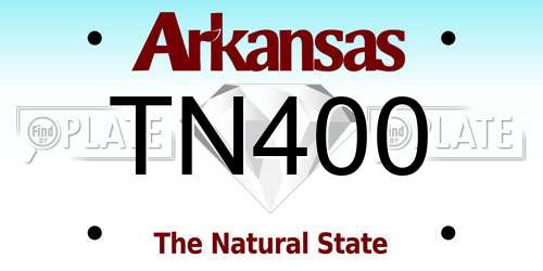 TN400 Arkansas License Plate