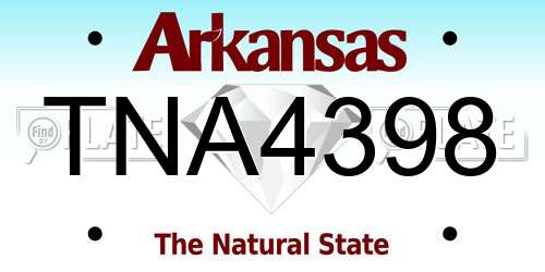 TNA4398 Arkansas License Plate