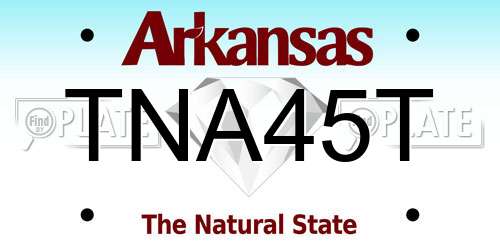 TNA45T Arkansas License Plate