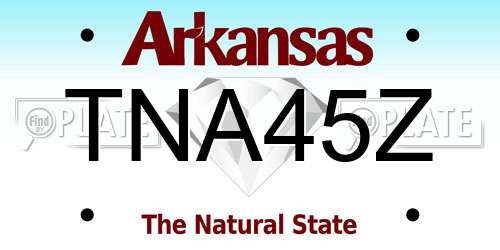 TNA45Z Arkansas License Plate