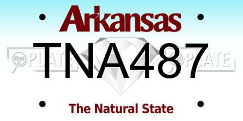 TNA487 Arkansas License Plate