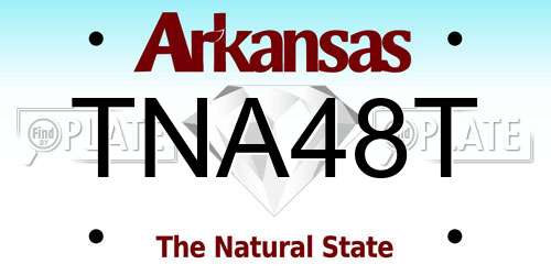 TNA48T Arkansas License Plate