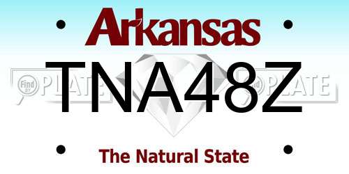 TNA48Z Arkansas License Plate