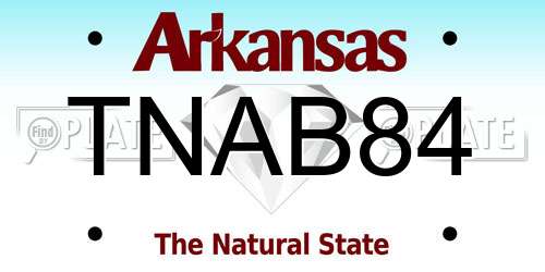 TNAB84 Arkansas License Plate