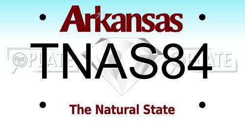 TNAS84 Arkansas License Plate