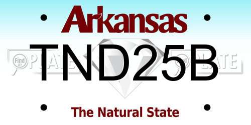 TND25B Arkansas License Plate