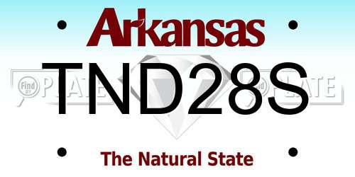 TND28S Arkansas License Plate