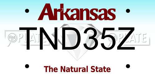 TND35Z Arkansas License Plate