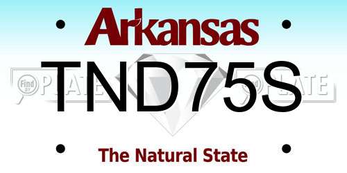 TND75S Arkansas License Plate