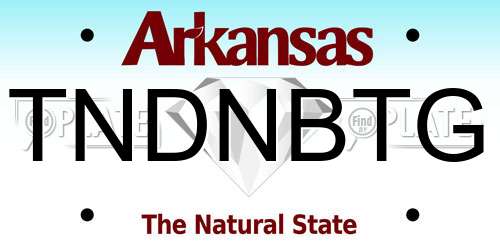 TNDNBTG Arkansas License Plate