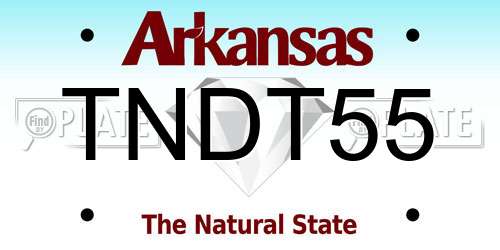 TNDT55 Arkansas License Plate