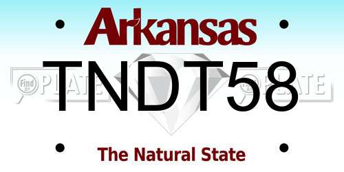 TNDT58 Arkansas License Plate
