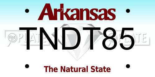 TNDT85 Arkansas License Plate