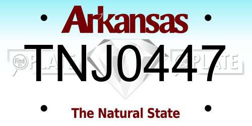 TNJ0447 Arkansas License Plate