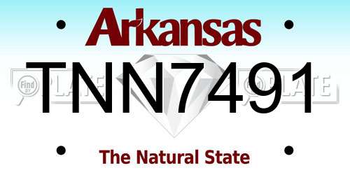 TNN7491 Arkansas License Plate