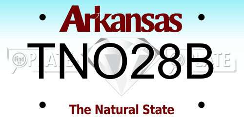 TNO28B Arkansas License Plate