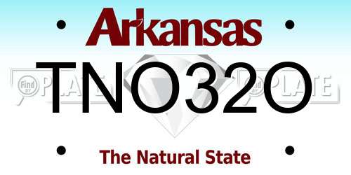 TNO32O Arkansas License Plate