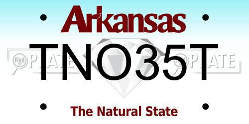 TNO35T Arkansas License Plate