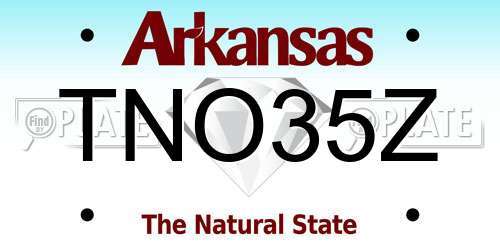 TNO35Z Arkansas License Plate