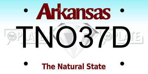 TNO37D Arkansas License Plate