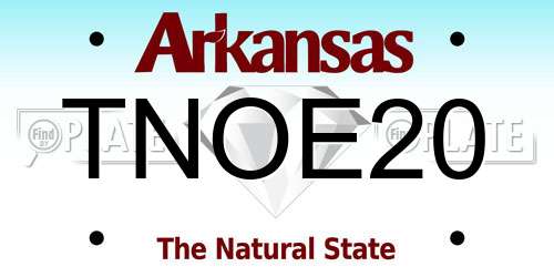 TNOE20 Arkansas License Plate