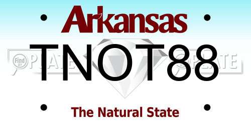 TNOT88 Arkansas License Plate