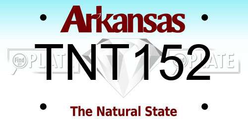 TNT152 Arkansas License Plate